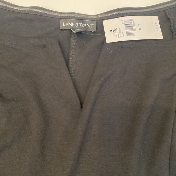 Lane Bryant Short Sleeve Blk Off Shoulder Peplum Pleat Top Stretch NWT Sz 18/20 - Picture 4 of 14